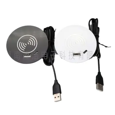 Gömülü yuvarlak kablosuz hızlı şarj 15W üçü bir arada çok işlevli görünmez USB+TYPEC çeşitli evler için uygundur