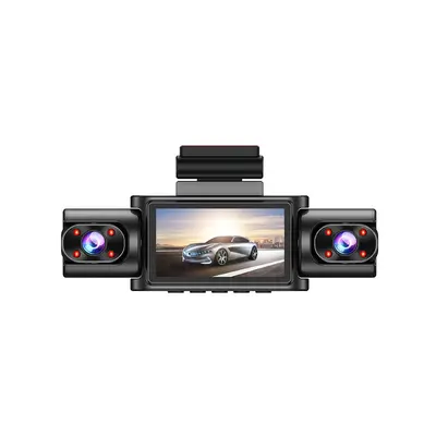 4K Ultra HD Car DVR with Front and Rear Triple-Channel Recording and WiFi