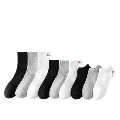 Xinjiang-Baumwoll-Herrensocken mittellang, Sommer, weiß, atmungsaktiv