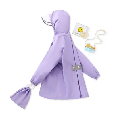 Hochwertiger Kinderregenmantel, Grundschüler Kindergarten, Schultasche, langer Ganzkörper-Regenmantel wasserdicht verdickt einteiliger Poncho - 11