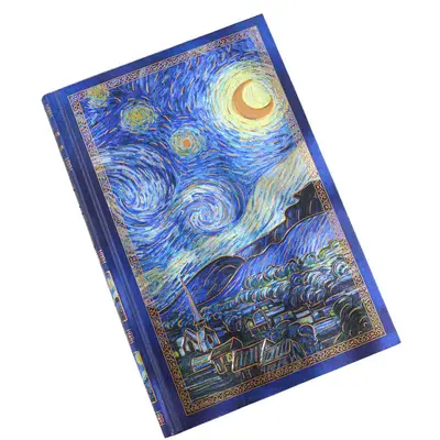 Van Gogh Starry Night Retro Diary Notebook, Lined, Hardcover - 5