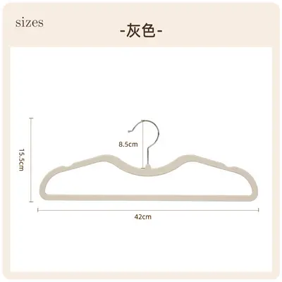 Short-Neck Plastic Hanger, Space-Saving, Non-Slip, Silicone Coated - 7