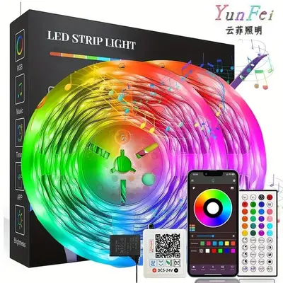 Новый комплект светодиодной ленты 24v3535RGB, фоновая подсветка, светодиодная лента на 44 клавиши, Bluetooth музыка RGB, самоклеящаяся линейная подсветка