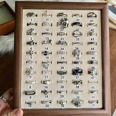 Lanzi 925 gümüş kadın yüzüğü açık ayarlanabilir - 1