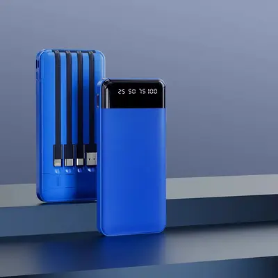 Çapraz Sınır Toptan Dahili Kablolu Şarj Bankası 20000mAh Büyük Kapasiteli Taşınabilir Powerbank Hediye LOGO Özelleştirmesi - 10