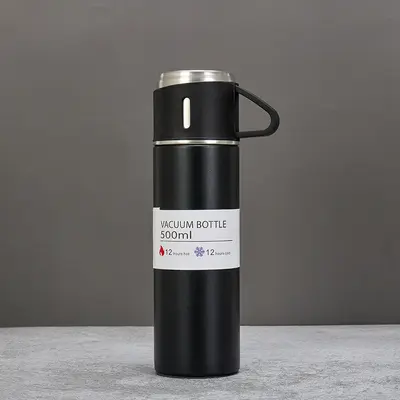 跨境新款保温杯套装 304不锈钢一杯三盖商务杯礼盒公司活动礼品杯 - 7