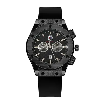 Men's quartz watch, silicone strap, waterproof - 7