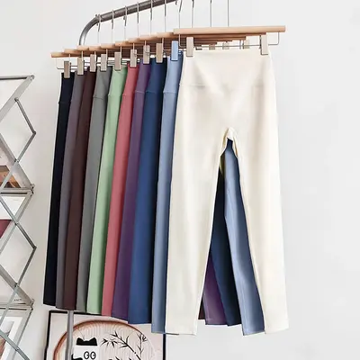 Pilates-Yoga-Leggings, hohe Taille, Po-Lift, Haifischhose