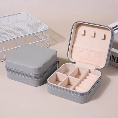 Tragbare Schmuckschatule, Geschenkbox, Schmuckbox, Verpackungsbox, Ohrringe, Ohrclips, Halsketten, Ringe, Schmuckschatule - 11