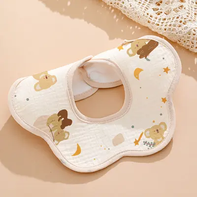 Pure Cotton Baby Bib with Waterproof Pocket for Boys - 11