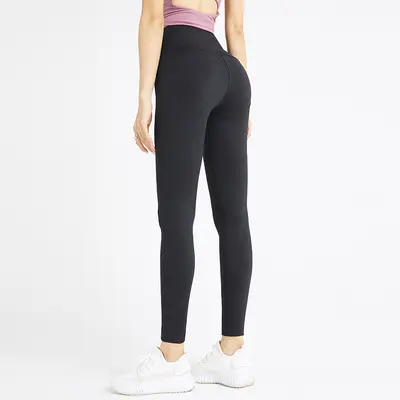 Yoga-Leggings mit hoher Taille, schnelltrocknend, nahtlos