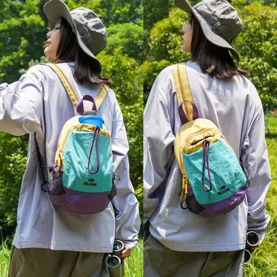 Zweifach nutzbare Brusttasche, leichter Outdoor-Rucksack für Wandern und Pendeln