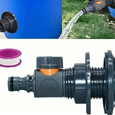 PVC Su Deposu Bağlantı Parçası 3/4 Vana, Pembe Teflon Bant Seti