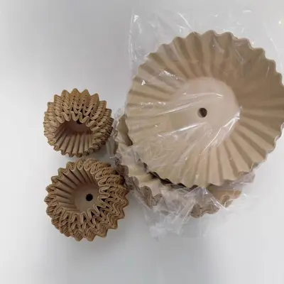 Kalınlaştırılmış kek kasesi şeklinde filtre kağıdı w155 250 el demlemesi kahve filtre kağıdı orijinal hamur damlatmalı filtre süzgeç kağıdı