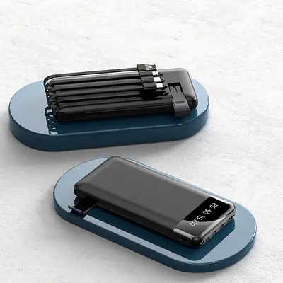 Çapraz Sınır Toptan Dahili Kablolu Şarj Bankası 20000mAh Büyük Kapasiteli Taşınabilir Powerbank Hediye LOGO Özelleştirmesi - 7