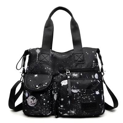 Women's Printed Nylon Crossbody Bag, Large Capacity Casual Shoulder Bag - 1