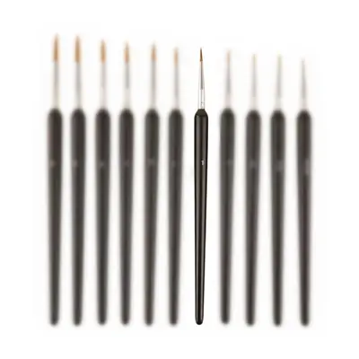 Fine art outline brush set, soft bristle watercolor acrylic - 11