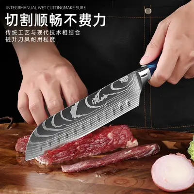 Santoku knife set 3-piece, stainless steel