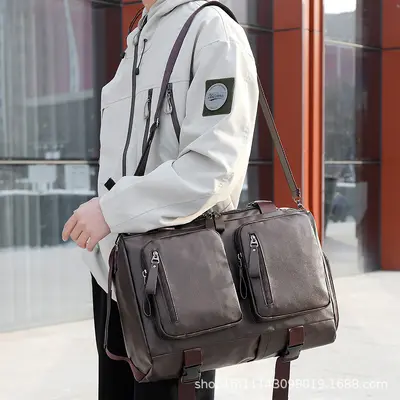 Business-Reiserucksack aus PU-Leder mit Schuhfach - 5