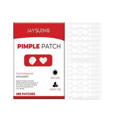Heart and Round Hydrocolloid Pimple Patches, Pus-Absorbing and Makeup-Compatible - 5