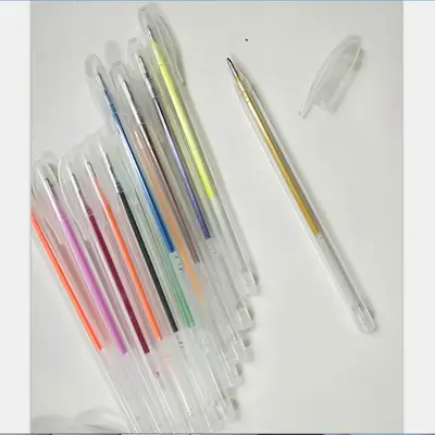 100 Color Gel Pen Set with Fluorescent and Metallic Colors