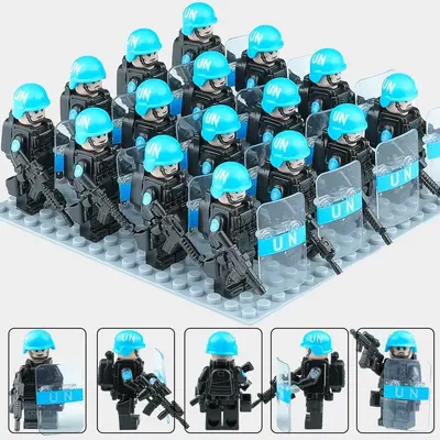 Asker, Polis ve Özel Kuvvet Minifigür Yapı Blokları Seti, Silahlarla - 2
