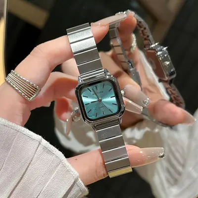 Quadratische Damen-Quarzuhr im Vintage-Stil - 12