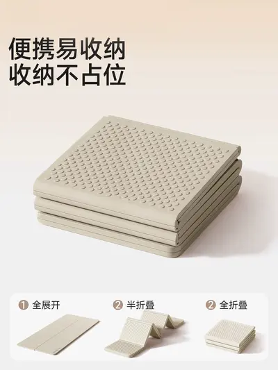 poe十二折叠瑜伽垫加厚健身运动成人儿童家用防滑跳绳户外午休垫 - 5