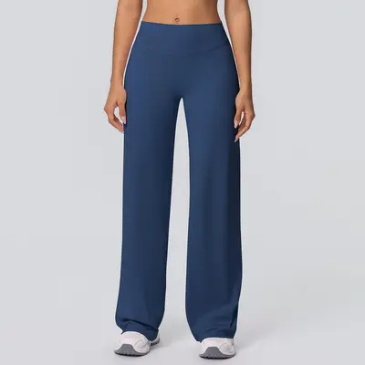 High-Waist Yoga Flared Pants, Double-Sided Brushed Fabric, Breathable - 9