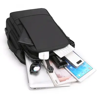 Geschäfts-Herren-Rucksack mit doppeltem Rücken, erweiterbarer Rucksack, modischer Export-Rucksack, Herren-Pendler-Computerrucksack