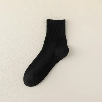 Men's Spring and Autumn Sports and Casual Cotton Socks Sweat-Absorbing and Breathable Men's Seamless Work Pure Color Summer Mid-Calf Cotton Socks - 8