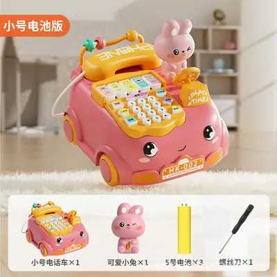 可爱益智早教批发玩具儿童科教宝宝趣味电话机故事机多功能推车 - 7