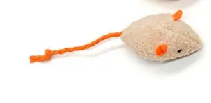 Realistic Plush Mouse Cat Toy, Chew-Resistant, with Catnip Ball - 10