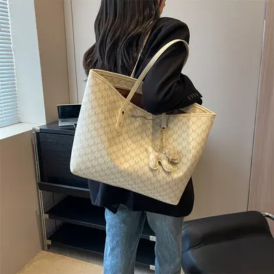 Women's 2026 Large Capacity Tote Bag with Single Shoulder Strap - 5