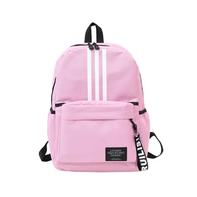 Öğrenci sırt çantası, çizgili tasarım, büyük kapasite, unisex - 9