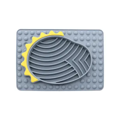 Anti-Tip Silicone Dog Bowl with Slow Feeder Lick Mat - 9