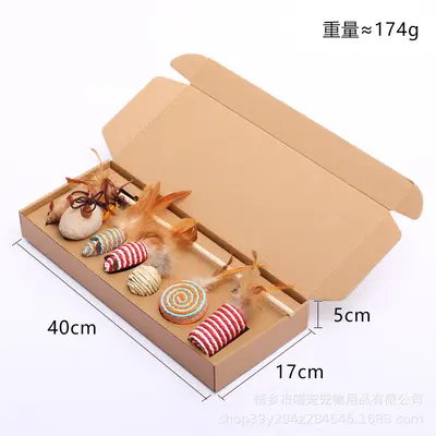 Cat Toy Gift Box Set, 7 Pieces, Mouse and Teaser Wand - 6
