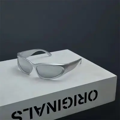 Future technology polarized surround sports bicycle sunglasses internet celebrity street photography trend concave shaped sunglasses - 9