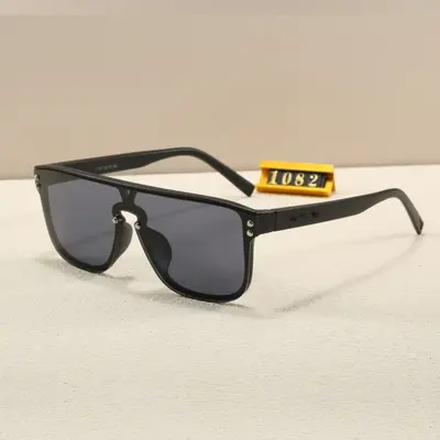 Retro Unisex Tek Parça Rüzgar Gözlüğü, Harfli Modern Güneş Gözlüğü - 7