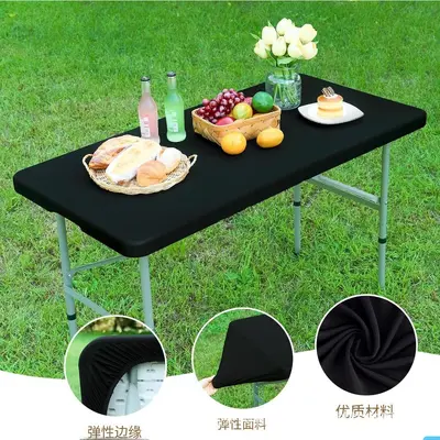 Rectangular Elastic Tablecloth Solid Color