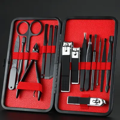 16-piece manicure set, stainless steel - 1