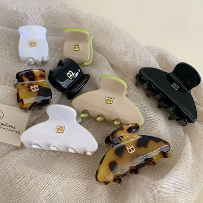 Korean-Style Letter B Acetate Hair Claw Clip