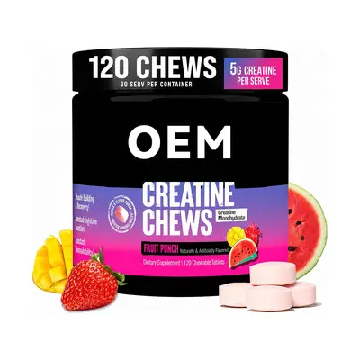 Creatine Chewable Tablets, Sports Supplement, Private Label - 6
