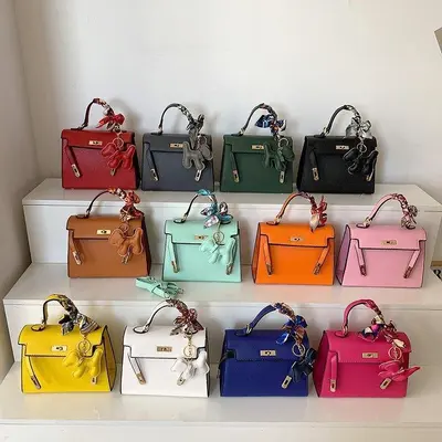Große Kelly-Damentasche, leicht luxuriös, Retro, als Handtasche und Umhängetasche - 5