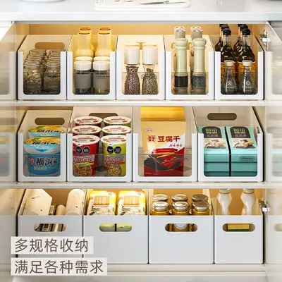 Storage box, deep cabinet organizer, right angle design