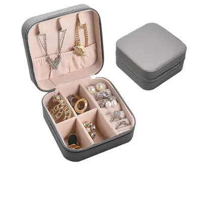 PU Earring Storage Box Necklace Jewelry Organizer Ring Earring Small Jewelry Box Portable Jewelry Storage Case