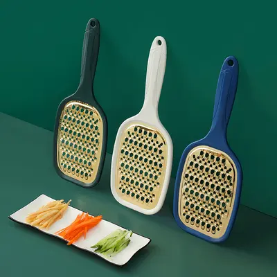 Edelstahl multifunktionale Kartoffelreibe für Zuhause Küche Knoblauch Rettich Gemüse Hobel Reibe Obst- und Gemüseschneider - 3