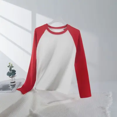 Damen-T-Shirt mit gerade geschnittenem Colorblock-Raglanärmel, Modell 5603