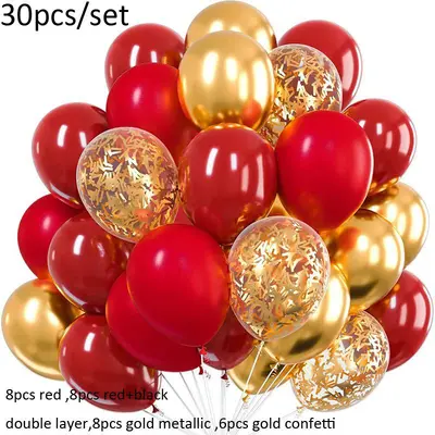 12 Inch Gold Long Sequin Confetti Balloon Set for Birthday Party - 7