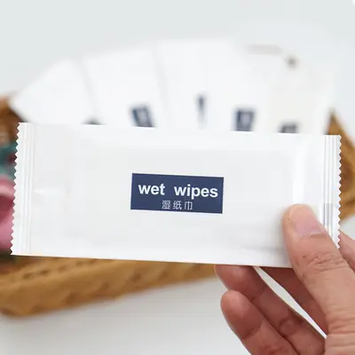 Individually Wrapped Wet Wipes, Non-Woven, for Travel and Hotels